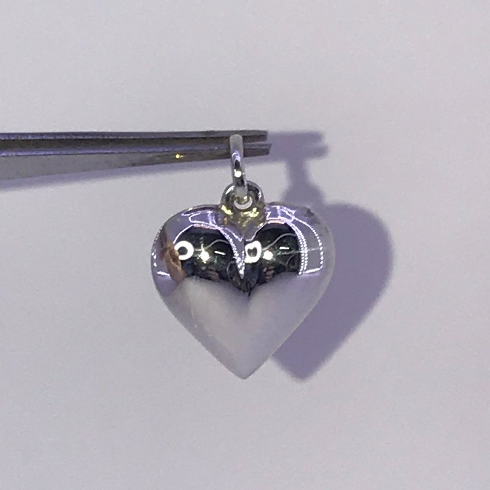 Sterling Silver Puffed Heart Pendant